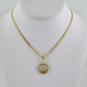 SET1758 Cadenas - Colgante -  Chain W - Pendants - 14K Real Color - Zircon Stone - 3mmX45cm