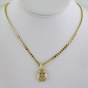 SET1759 Cadenas - Colgante -  Chain W - Pendants - 14K Real Color - Zircon Stone - 3mmX60cm