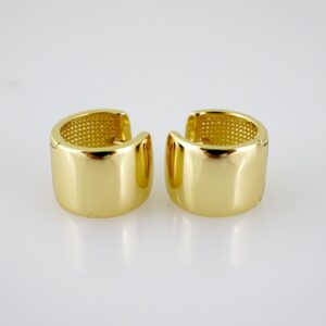E2545 Earrings - Aretes - Plain - 14K Real Color
