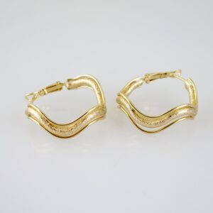 E2551 Earrings - Aretes - Plain - 14K Real Color