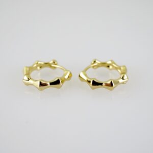 E2570 Earrings - Aretes - Plain - 14K Real Color