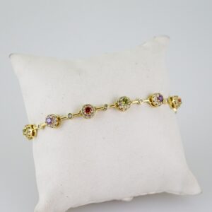 B1648 Bracelet - Pulseras - Zircon Stone - 14K Real Color