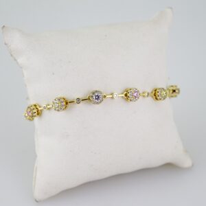 B1651 Bracelet - Pulseras - Zircon Stone - 14K Real Color