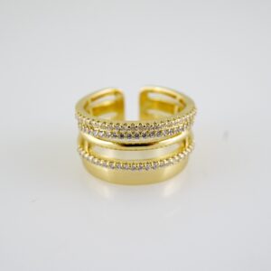 R786 RING - ANILLO - Zircon Stone - 14K Real Color