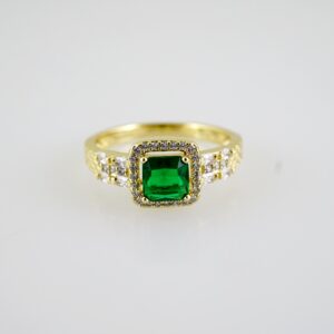 R794 RING - ANILLO - Zircon Stone - 14K Real Color