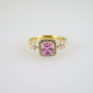 R799 RING - ANILLO - Zircon Stone - 14K Real Color