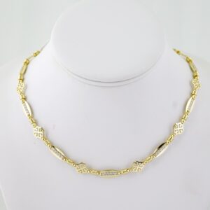 SET1770 Gargantilla & Pulsera - Choker W - Bracelet - Zircon Stone - 14K Real Color