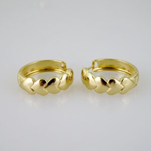 E2581 Earrings - Aretes - Plain - 14K Real Color