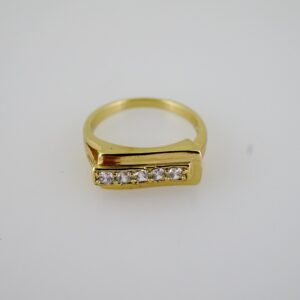 R800 RING - ANILLO - Zircon Stone - 14K Real Color