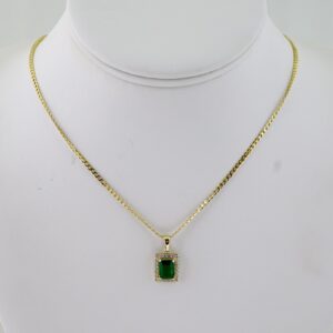 SET1796 Cadenas & Colgantes - Chain - Pendants - Zircon Stone - 14K Real Color - 2mmX45cm