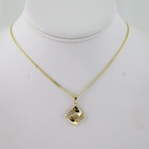 SET1800 Cadenas & Colgantes - Chain - Pendants - Zircon Stone - 14K Real Color - 2mmX50cm