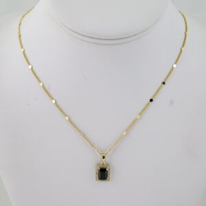 SET1802 Cadenas & Colgantes - Chain - Pendants - Zircon Stone - 14K Real Color - 2mmX60cm