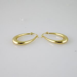 E2592 Earrings - Aretes - Plain - 14K Real Color