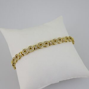 B1670 Bracelet - Pulseras - Zircon Stone - 14K Real Color