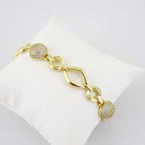 B1679 Bracelet - Pulseras - Zircon Stone - 14K Real Color
