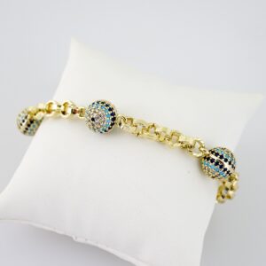 B1685 Bracelet - Pulseras - Zircon Stone - 14K Real Color