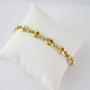 B1687 Bracelet - Pulseras - Plain - 14K Real Color