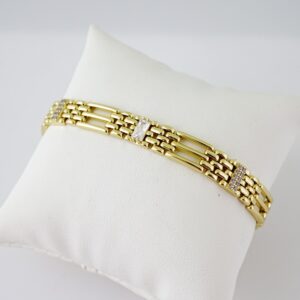 B1695 Bracelet - Pulseras - Zircon Stone - 14K Real Color