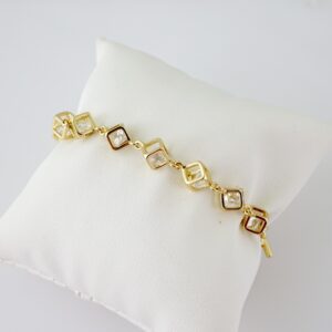 B1702 Bracelet - Pulseras - Zircon Stone - 14K Real Color