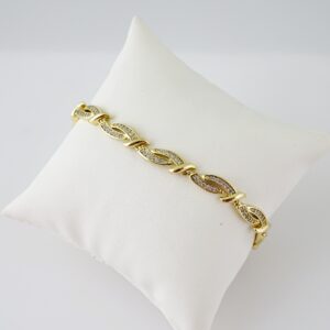 B1704 Bracelet - Pulseras - Zircon Stone - 14K Real Color