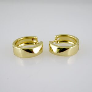 E2609 Earrings - Aretes - Plain - 14K Real Color
