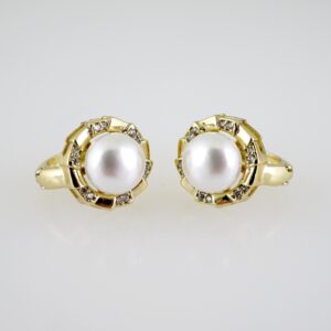 E2614 Earrings - Aretes - Zircon Stone - 14K Real Color