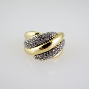 R805 RING - ANILLO - Zircon Stone - 14K Real Color