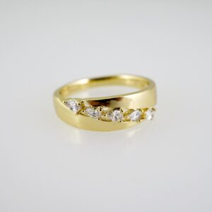 R809 RING - ANILLO - Zircon Stone - 14K Real Color