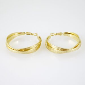 E2622 Earrings - Aretes - Plain - 14K Real Color