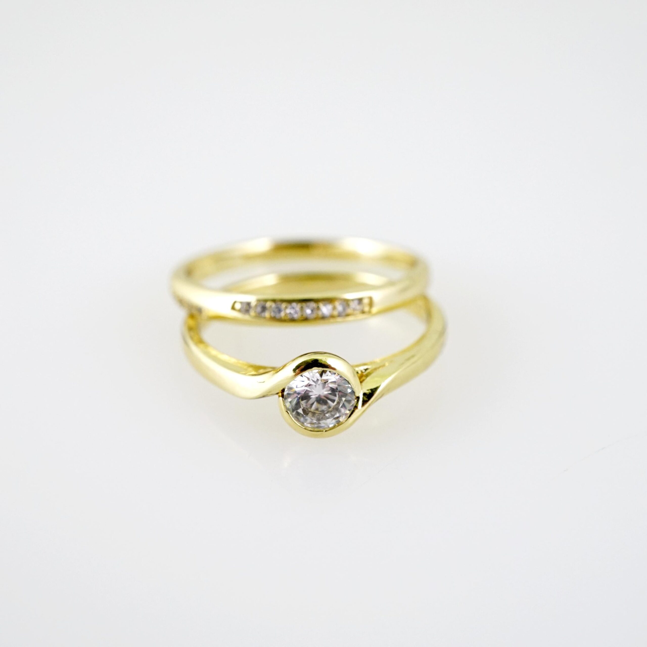 R117E RING - ANILLO - Zircon Stone - 14K Real Color - Image 2