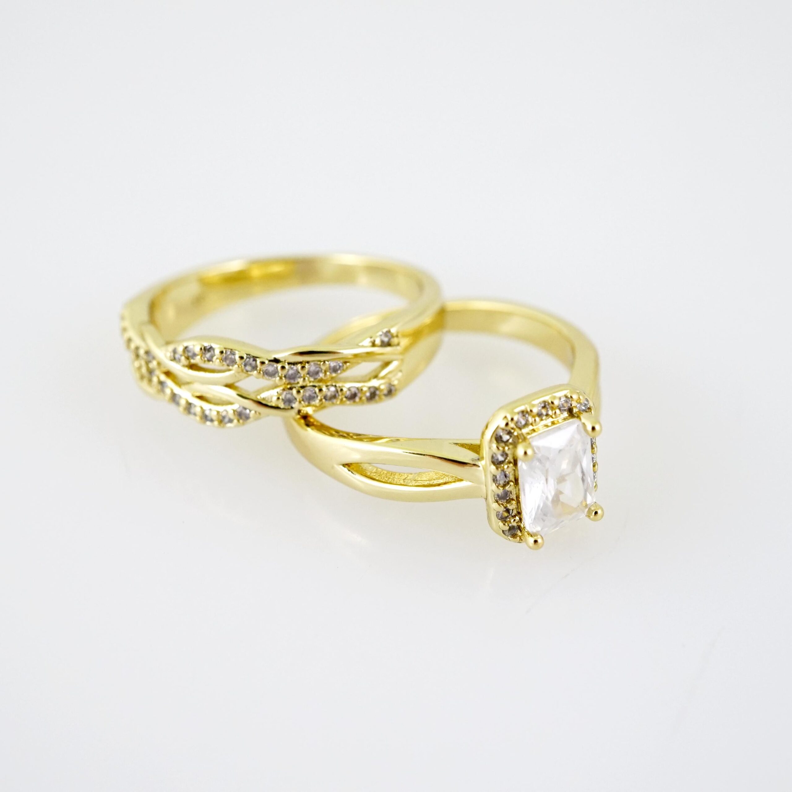 R812 RING - ANILLO - Zircon Stone - 14K Real Color - Image 2