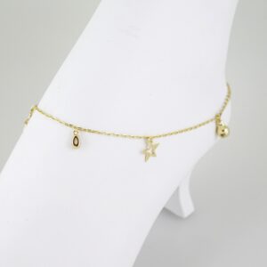 A0079 Anklets - Tobilleras - 14K Real Color 2mm