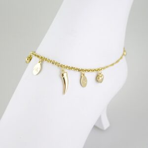 A0080 Anklets - Tobilleras - 14K Real Color 2mm