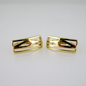 E2630 Earrings - Aretes -Plain - 14K Real Color