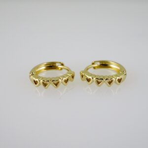 E2632 Earrings - Aretes -Plain - 14K Real Color