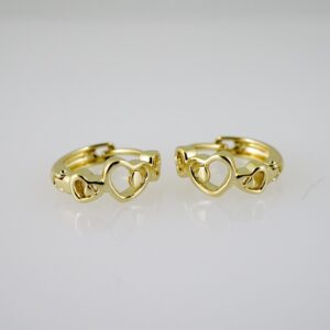E2634 Earrings - Aretes -Plain - 14K Real Color