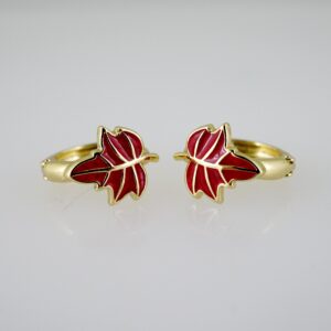 E2635 Earrings - Aretes -Plain - 14K Real Color