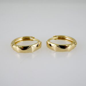 E2642 Earrings - Aretes -Plain - 14K Real Color