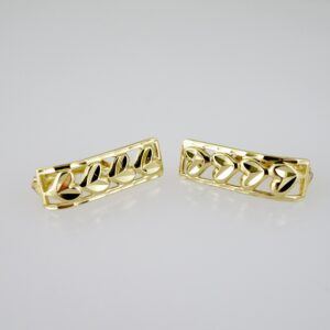 E2644 Earrings - Aretes -Plain - 14K Real Color