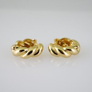 E2646 Earrings - Aretes -Plain - 14K Real Color