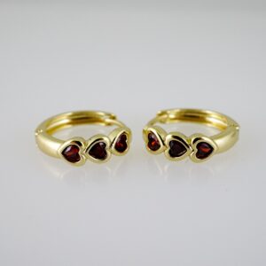 E2647 Earrings - Aretes -Plain - 14K Real Color