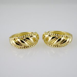 E2649 Earrings - Aretes -Plain - 14K Real Color