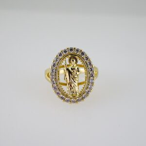R813 RING - ANILLO - Zircon Stone - 14K Real Color