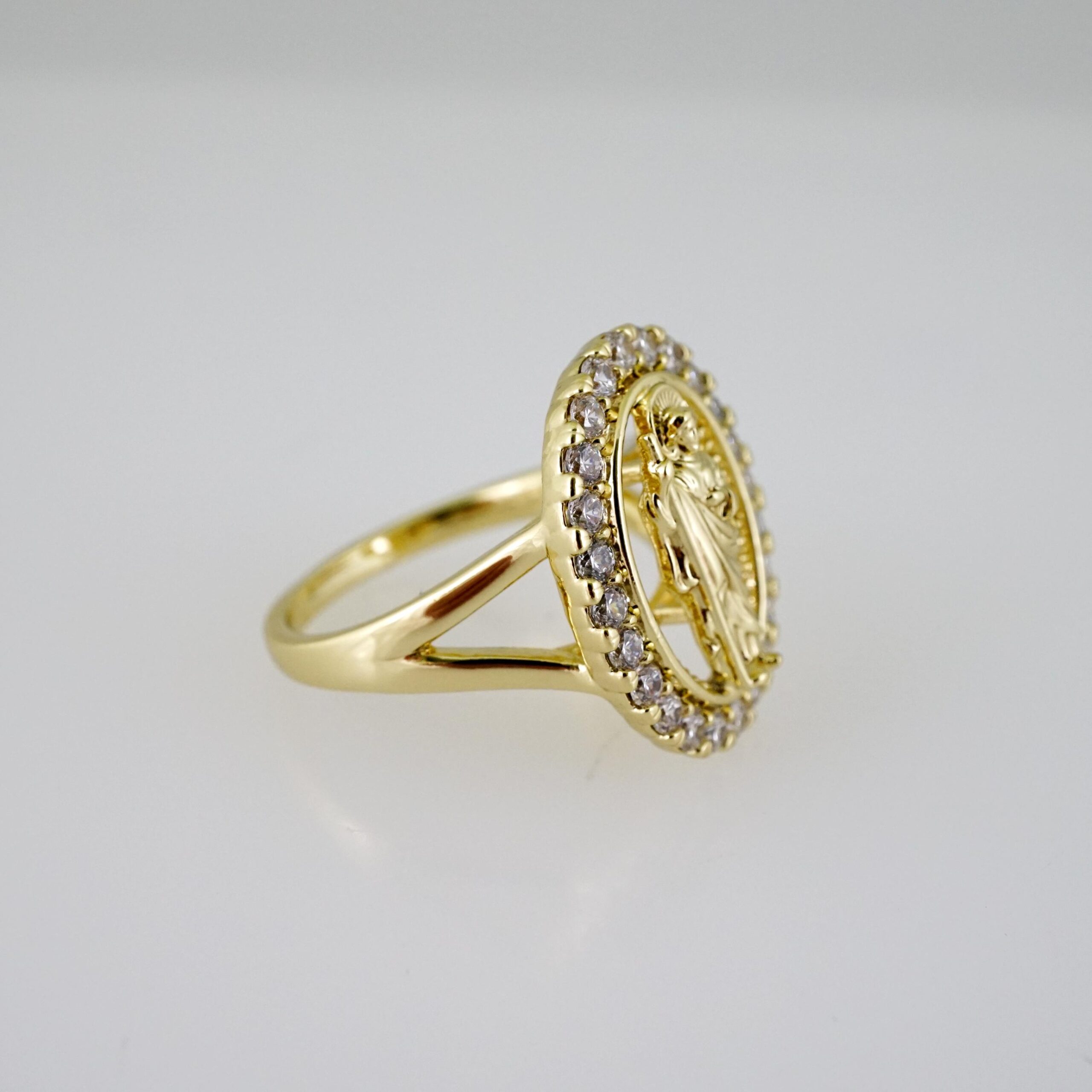 R813 RING - ANILLO - Zircon Stone - 14K Real Color - Image 2