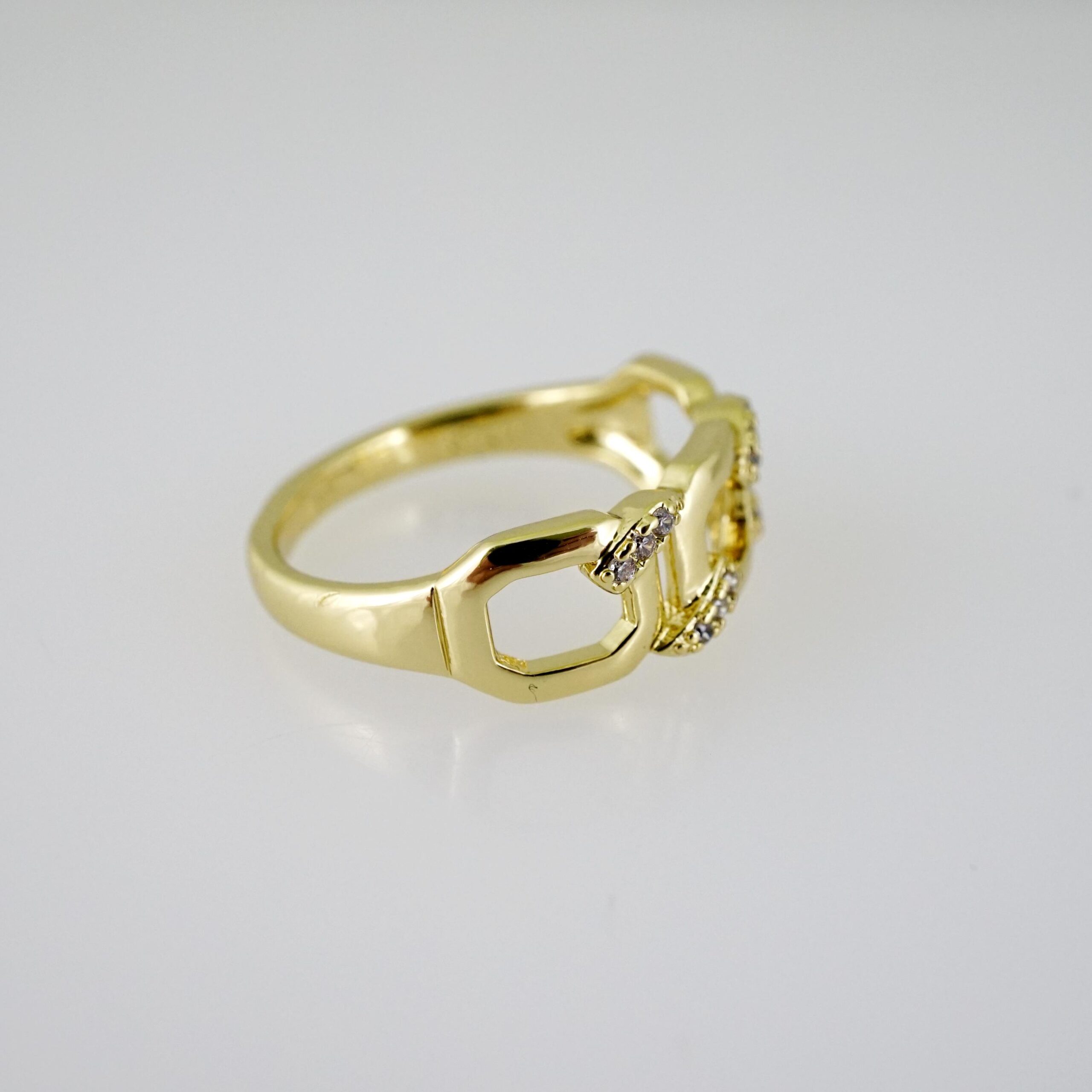 R814 RING - ANILLO - Zircon Stone - 14K Real Color - Image 2