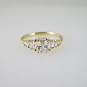 R815 RING - ANILLO - Zircon Stone - 14K Real Color
