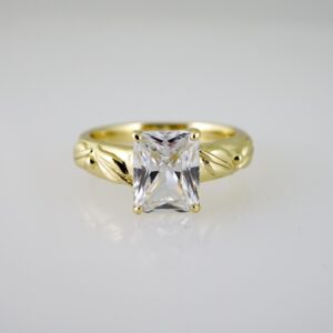 R817 RING - ANILLO - Zircon Stone - 14K Real Color