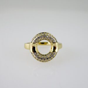 R818 RING - ANILLO - Zircon Stone - 14K Real Color