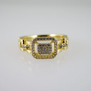 R819 RING - ANILLO - Zircon Stone - 14K Real Color