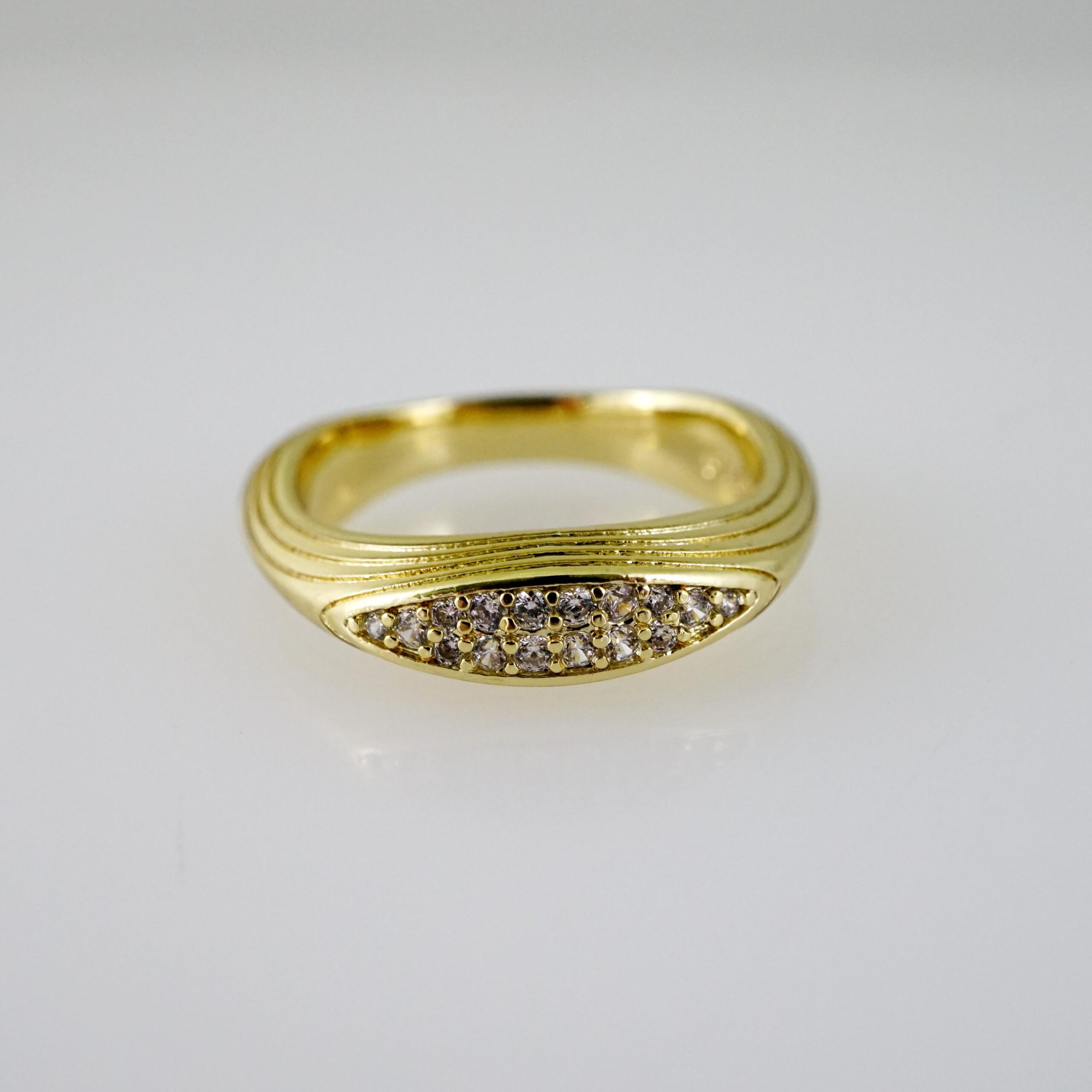 R820 RING - ANILLO - Zircon Stone - 14K Real Color